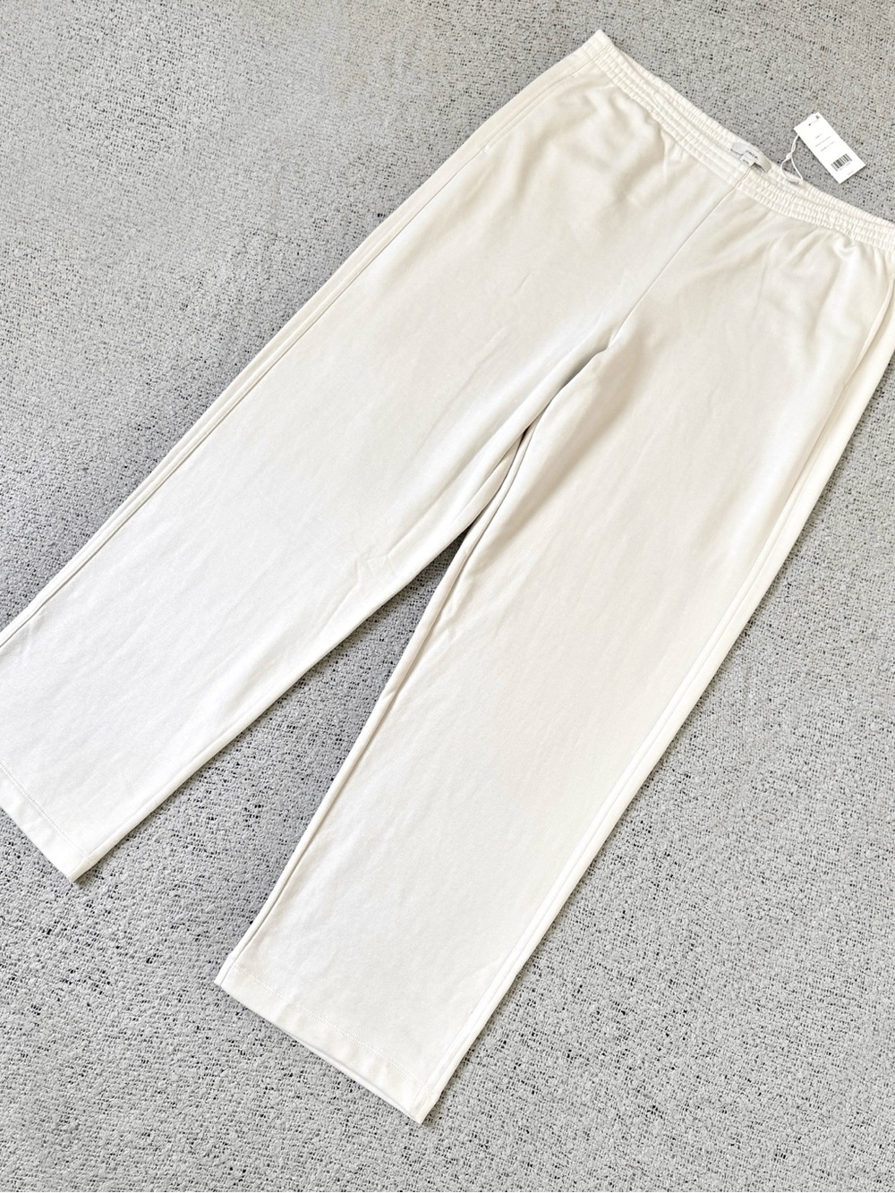 Vince Sweatpants XL Cream Wide Leg Cotton Lounge Pants NWT French Terry